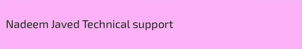 Nadeem Javed Technical support 